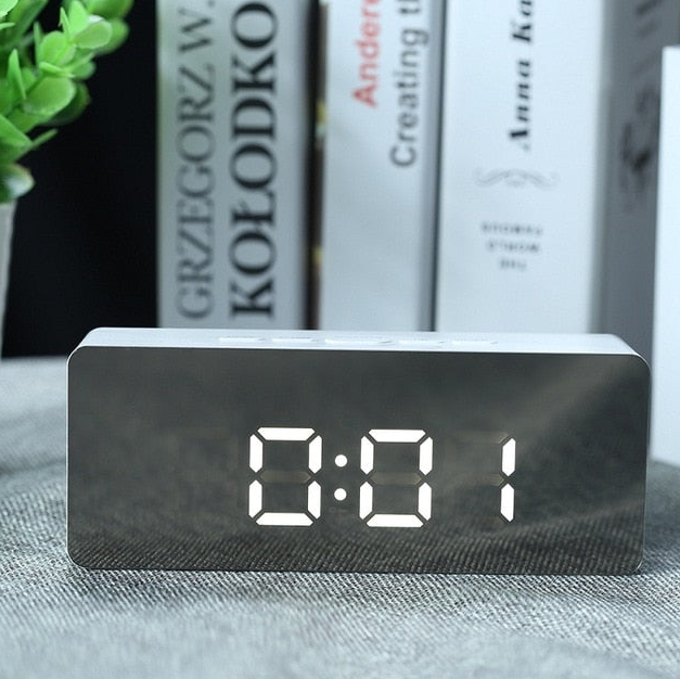 LED Mirror Alarm Clock