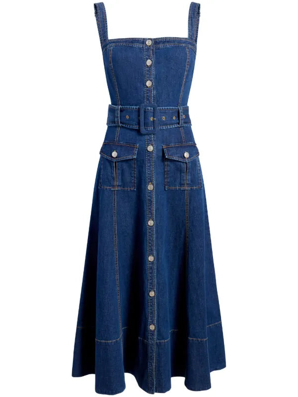Cha Denim Midi Dress TEST