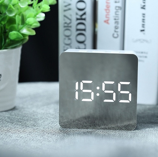 LED Mirror Alarm Clock